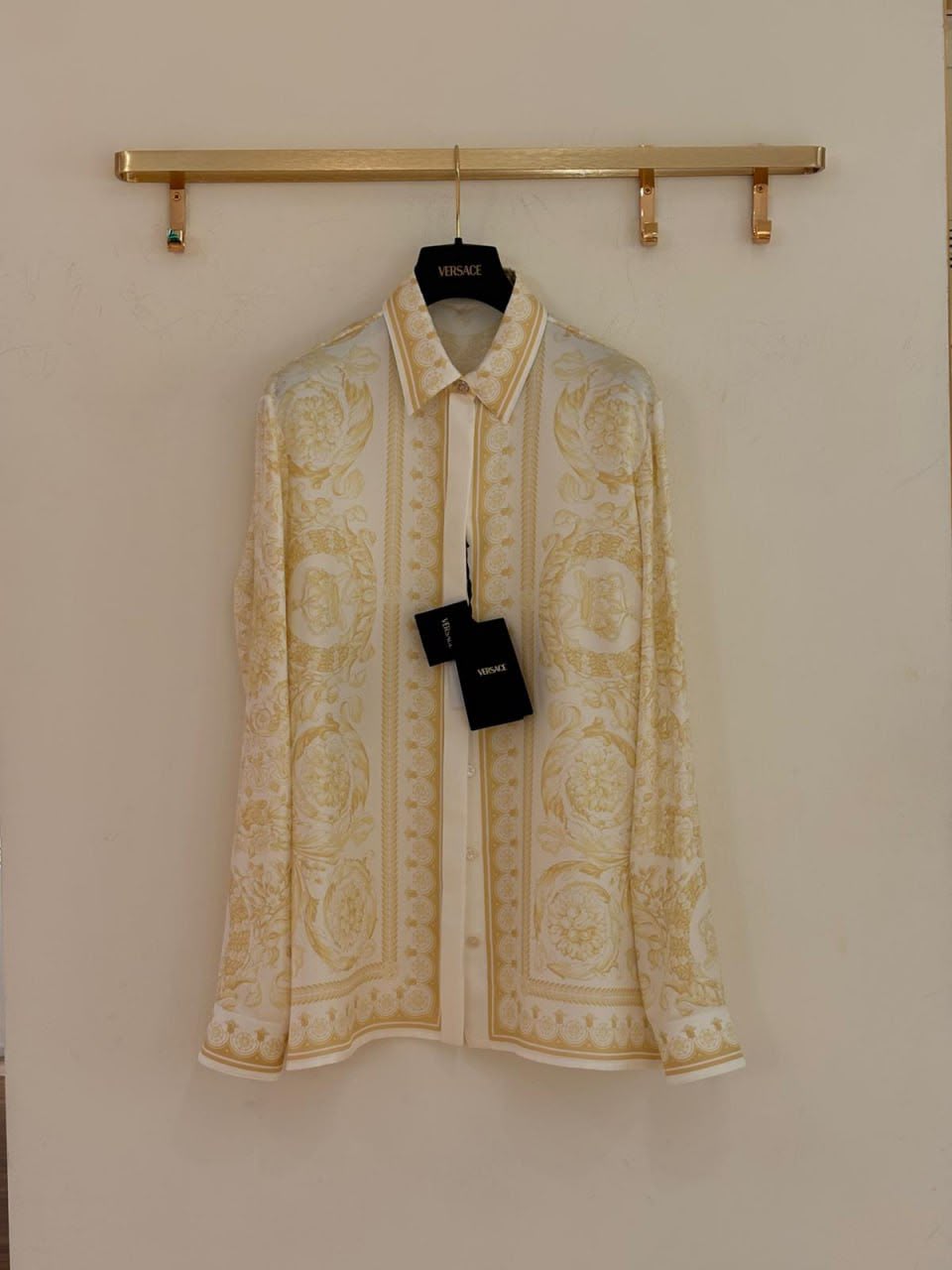 Barocco Print Silk Shirt