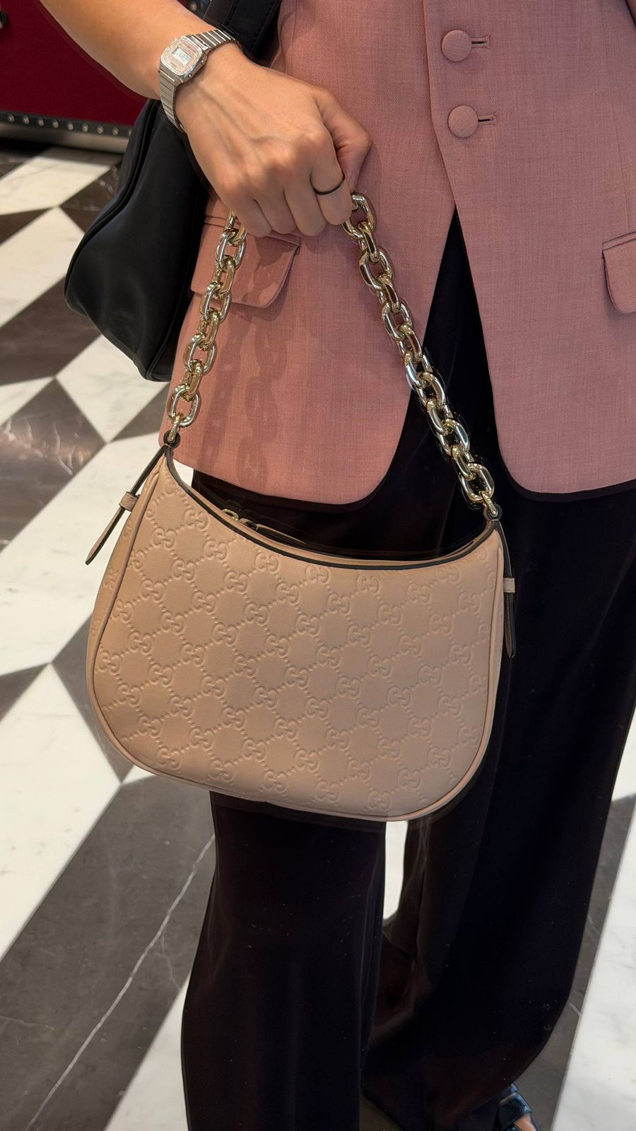 Gucci GG Embossed Small Shoulder Bag