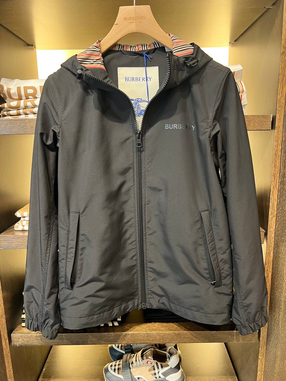 Logo Detail Hooded Jacket
