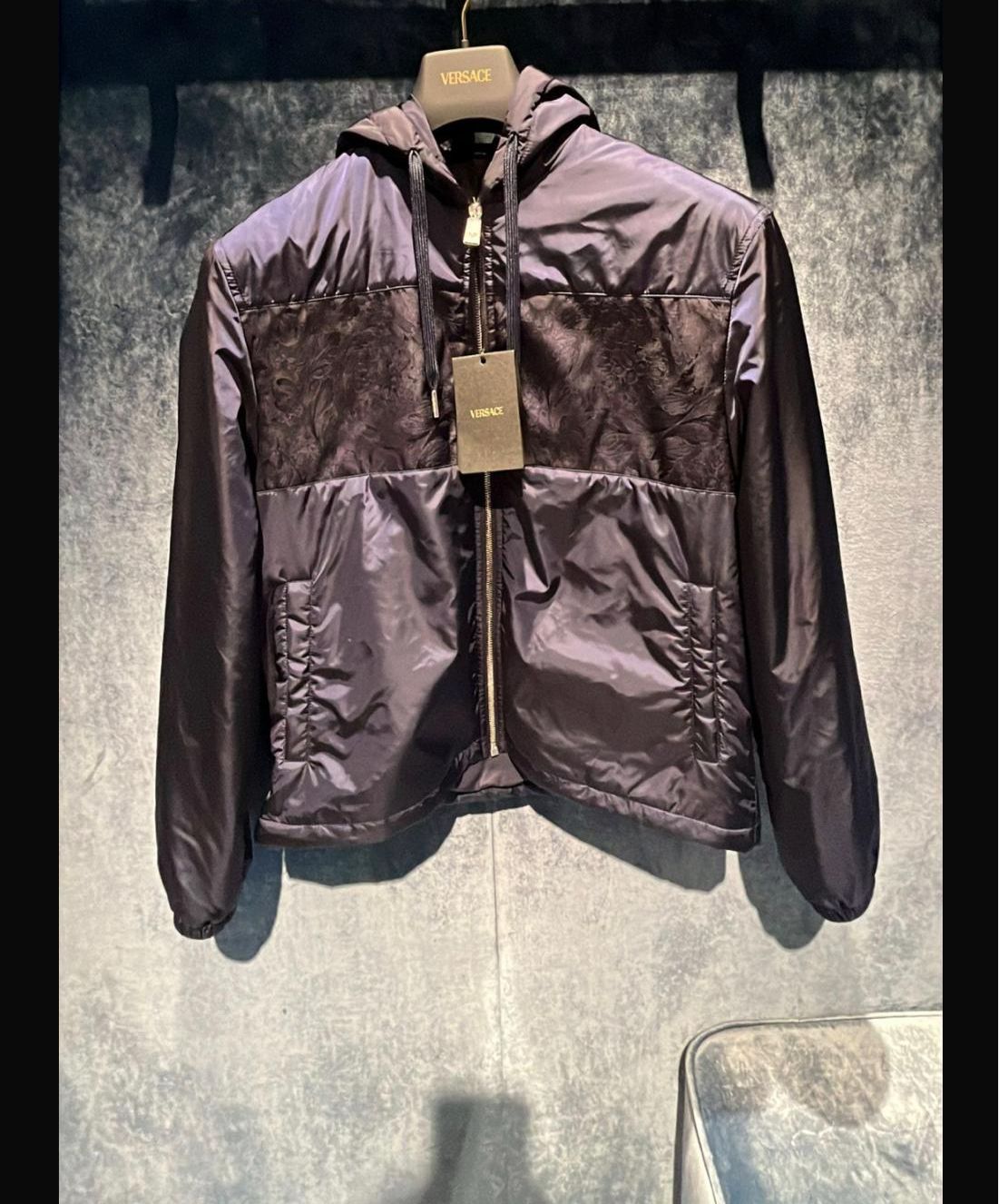Barocco Print Hooded Jacket