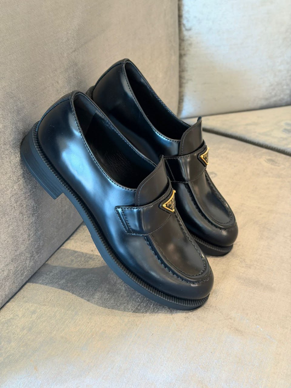 Brushed Leather Loafers