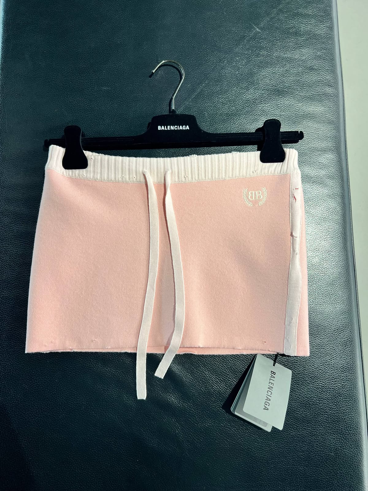Distressed Knit Mini Skirt
