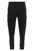 'Diagonal Raised Fleece' pants with Lens detail