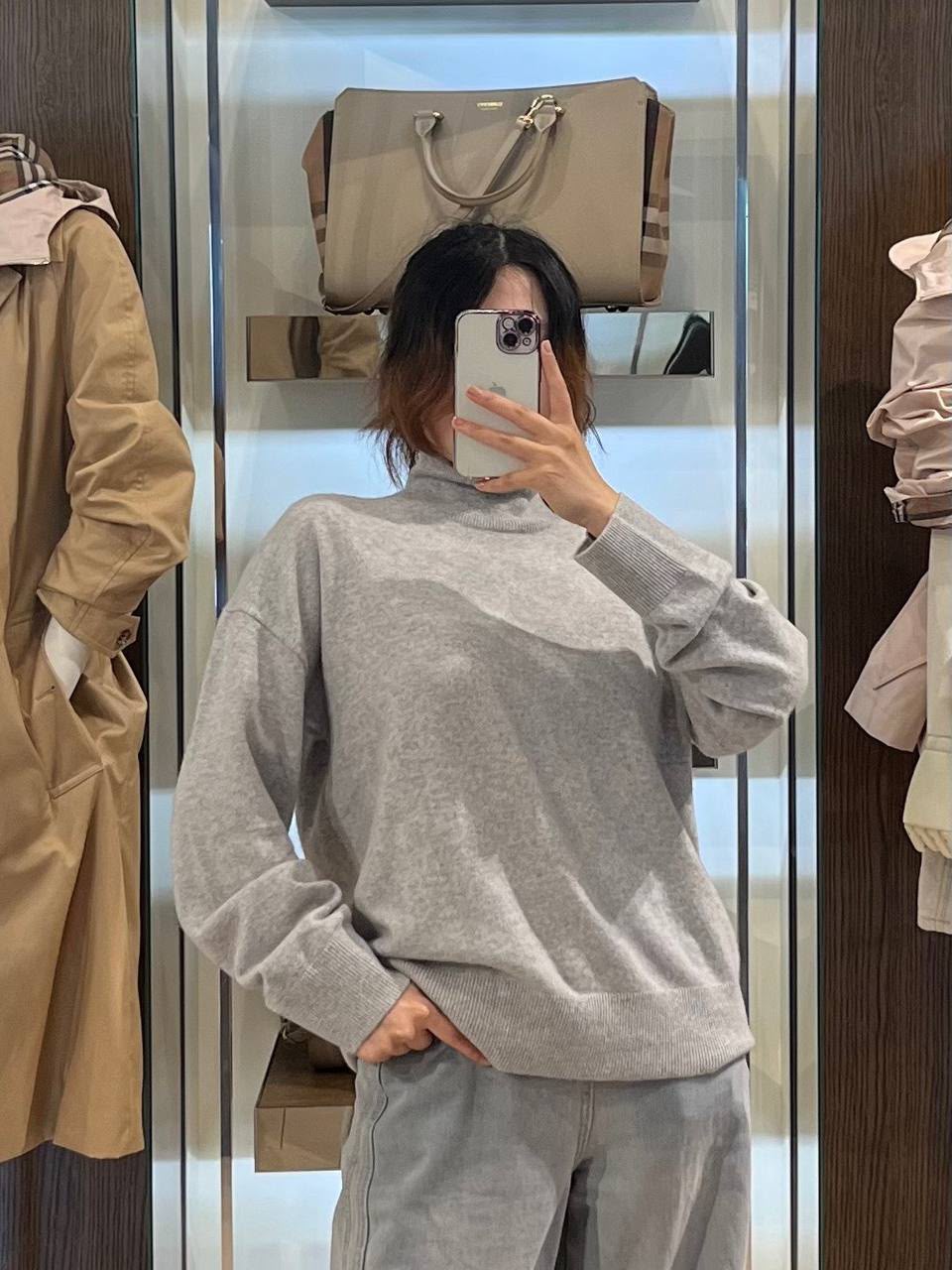 Mock Neck Cashmere Sweater