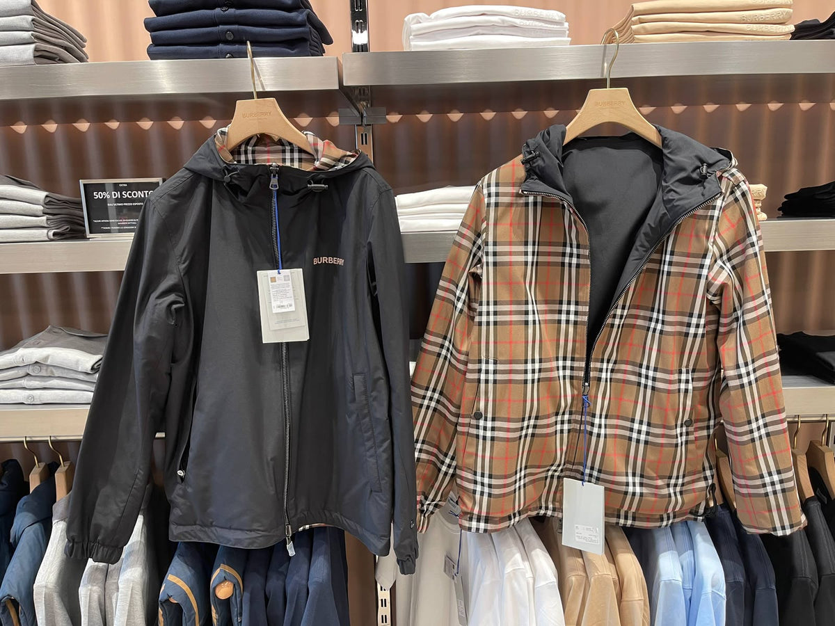 Reversible Check Hooded Jacket