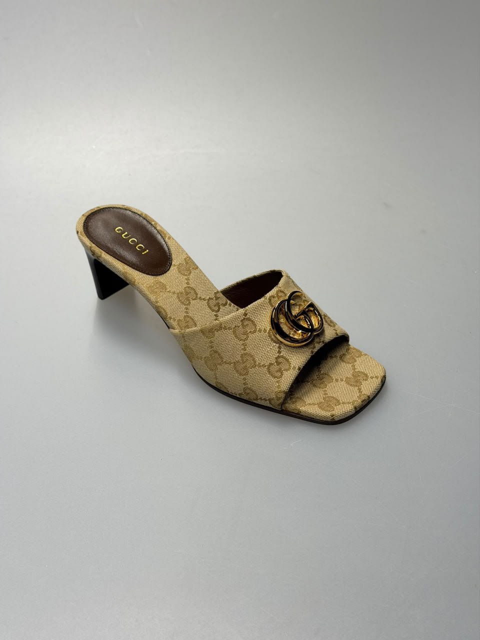 GG Marmont Mid-Heel Slide Sandal