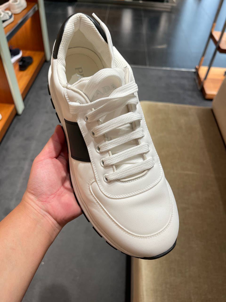 Downtown Leather and Re-Nylon Sneakers