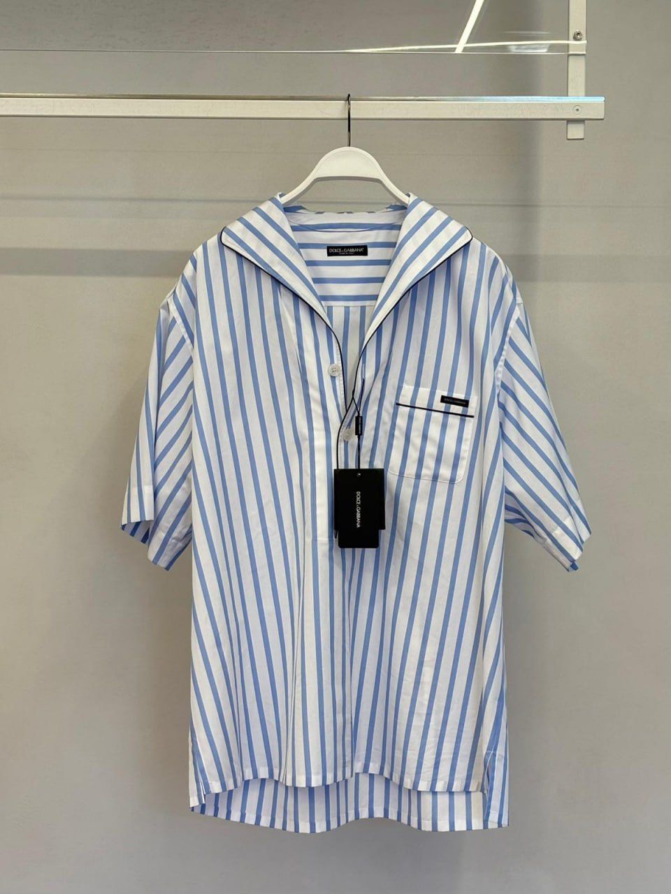 Striped Poplin Sailor Shirt