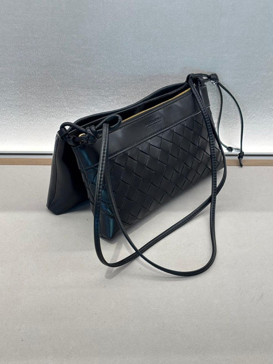 Woven Leather Crossbody Bag