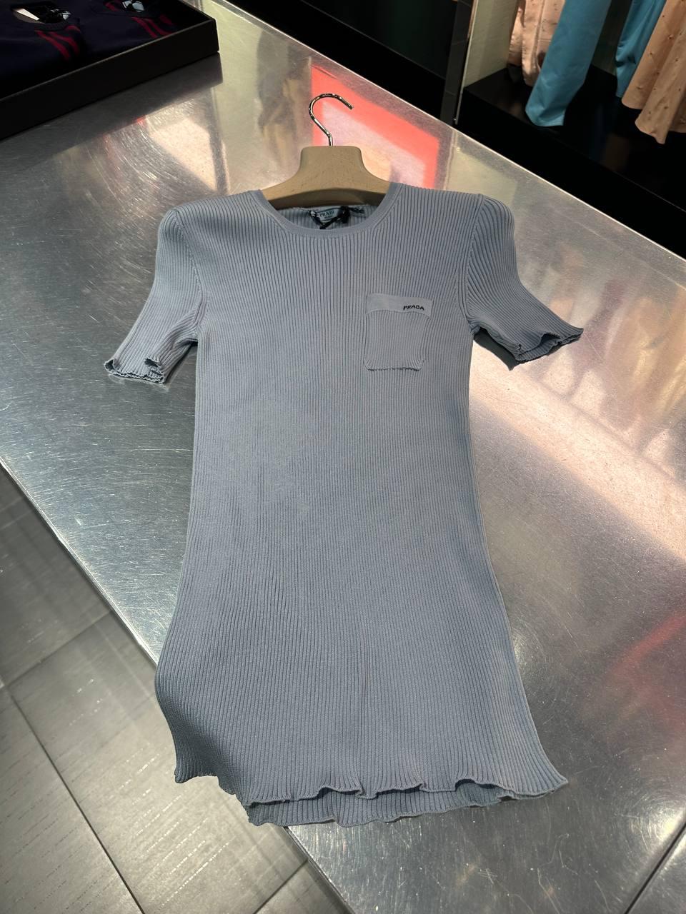 Ribbed knit T-shirt