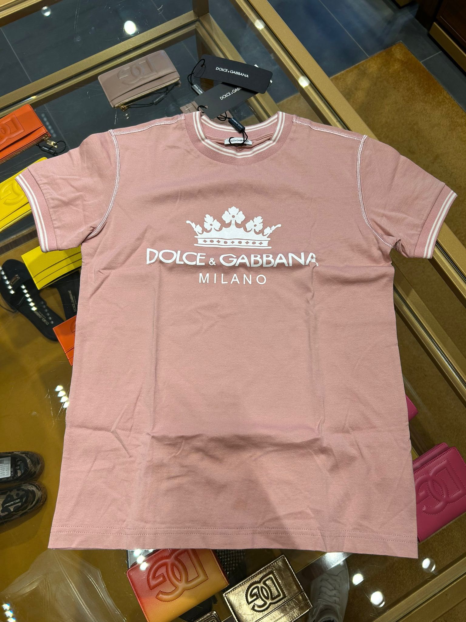 Jersey T-shirt with Crown Logo