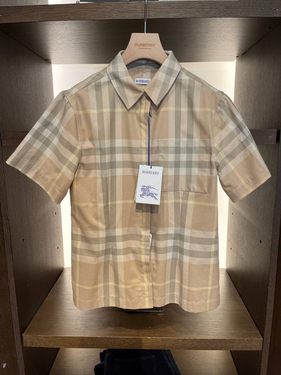 Check Cotton Short-sleeve Shirt