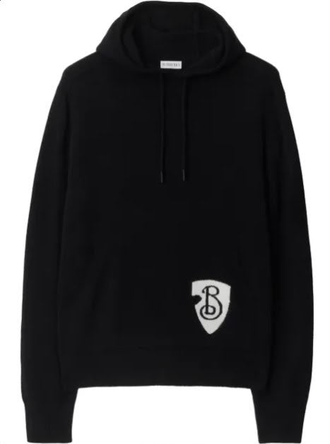 Logo Intarsia Cashmere Hoodie