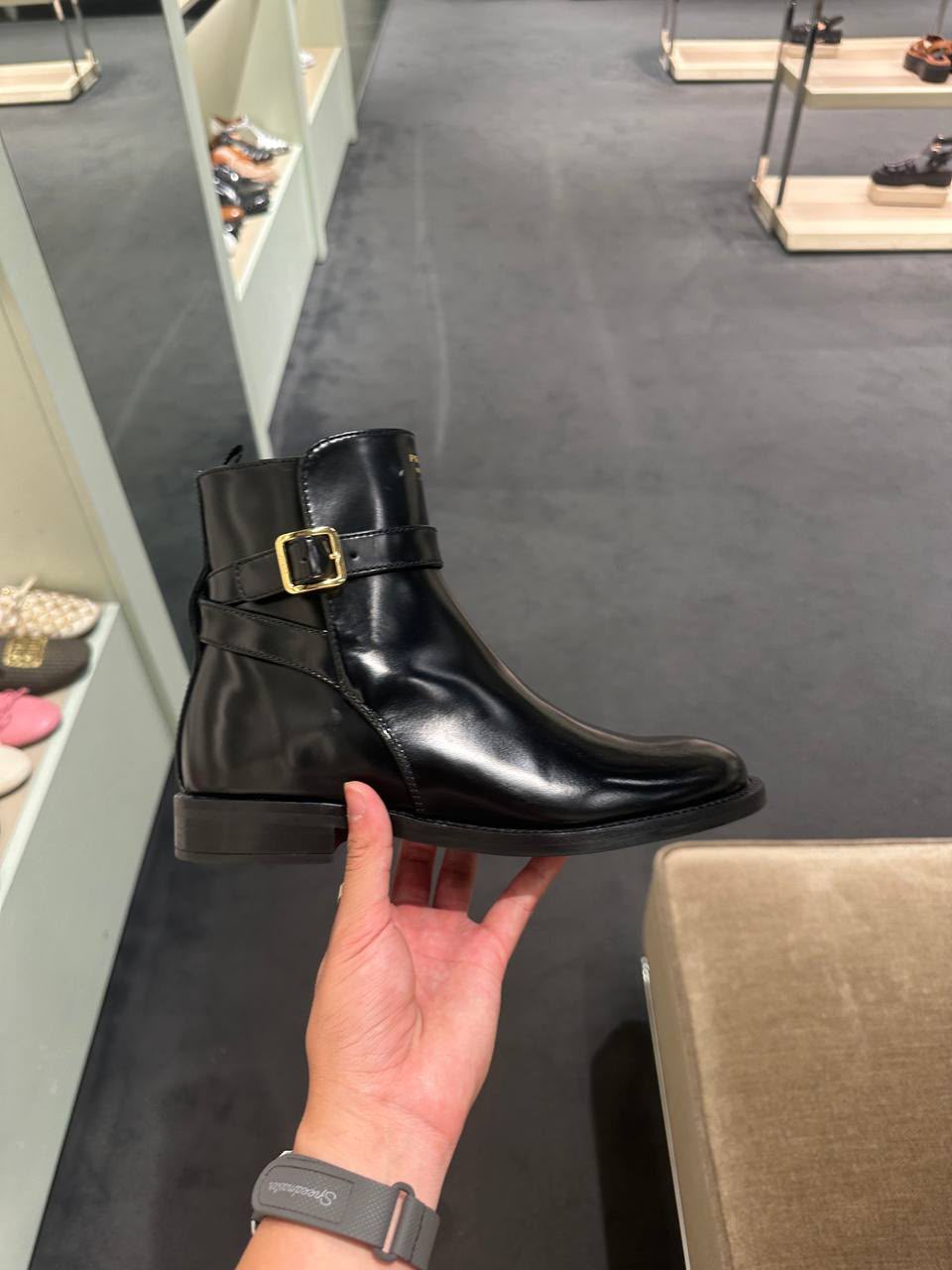 Brushed Leather Ankle Boots