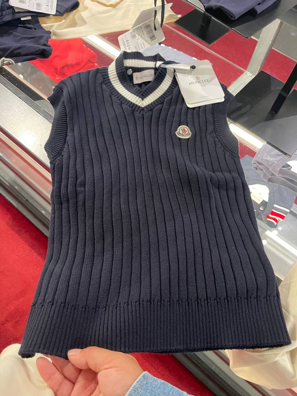 Ribbed V-Neck Sweater Vest