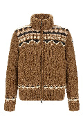 Geometric bouclé cardigan