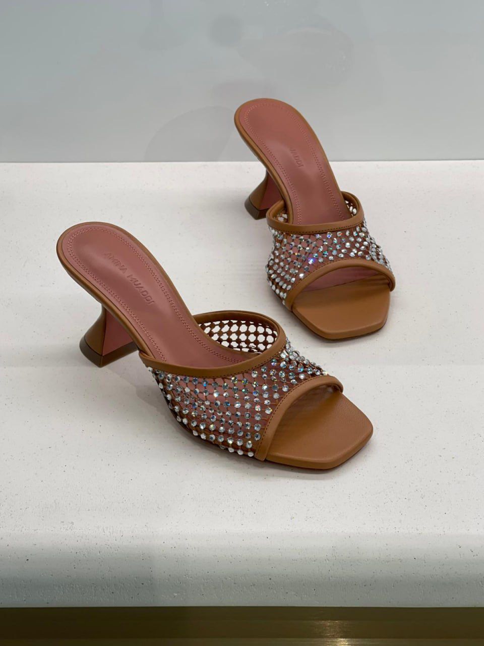Gilda Crystal-Embellished Mules