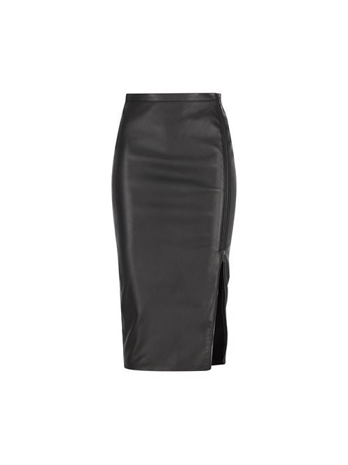 Gonna in pelle leggera stretch