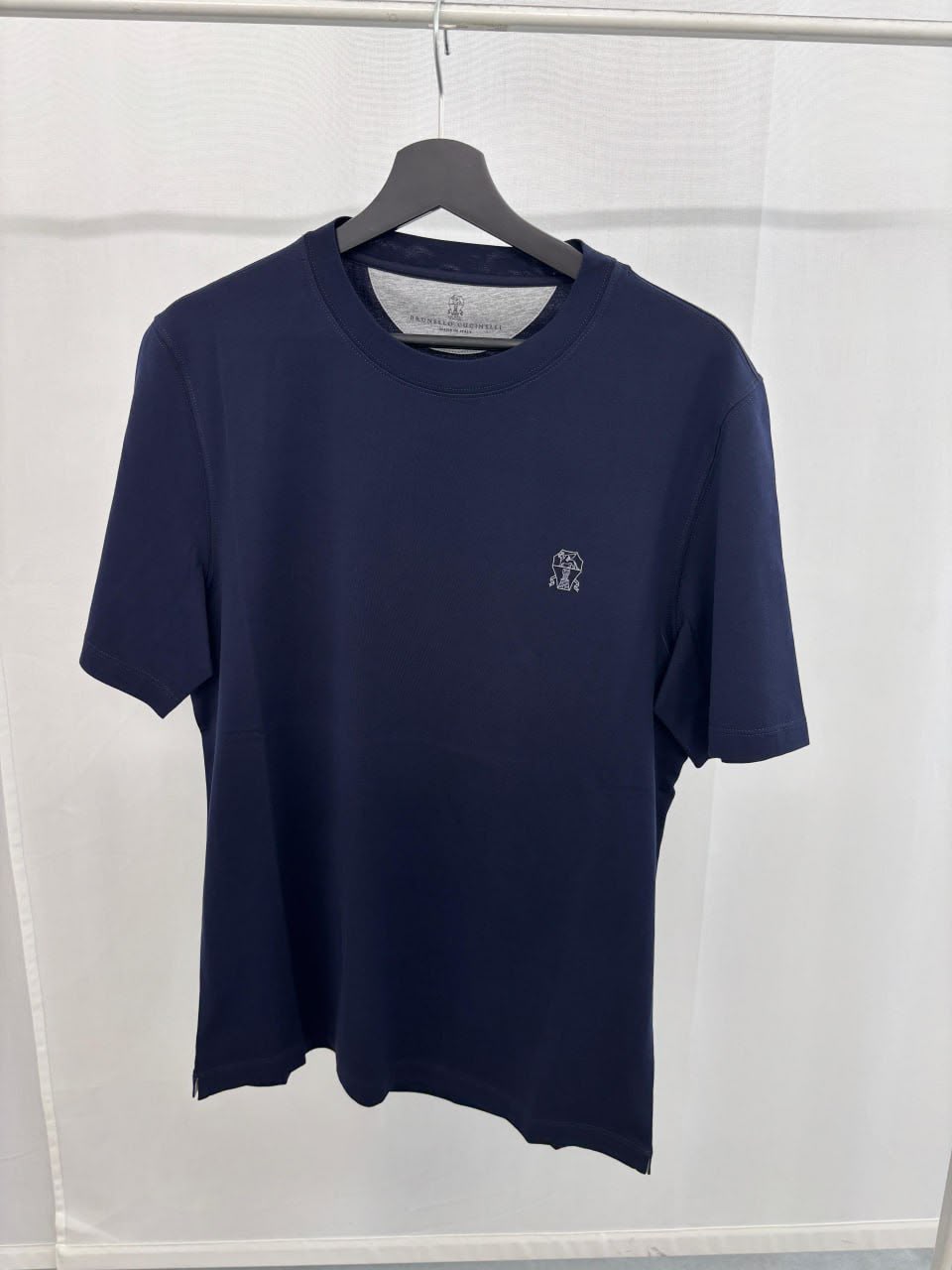 Cotton Jersey T-Shirt with Crest Embroidery