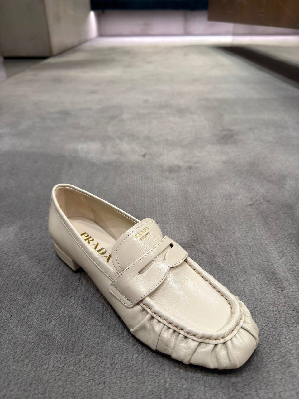 Brushed Leather Loafers