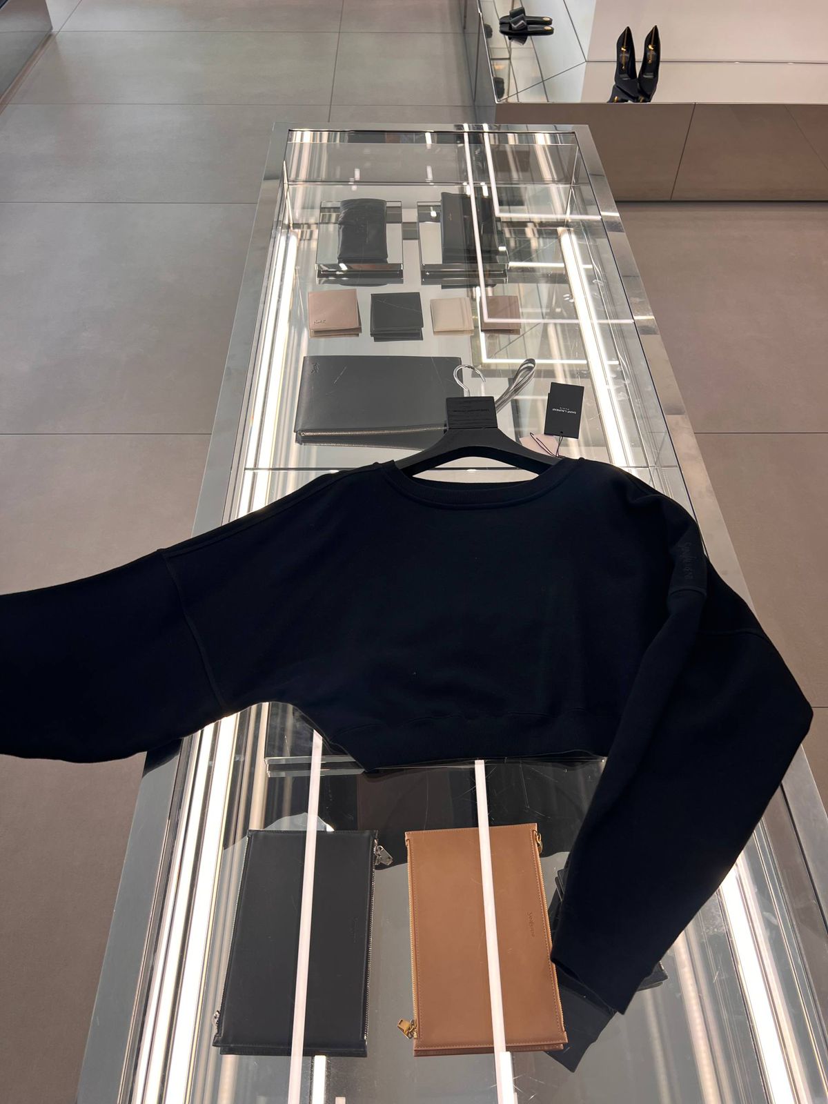 Cropped Sweatshirt in Organic Cotton