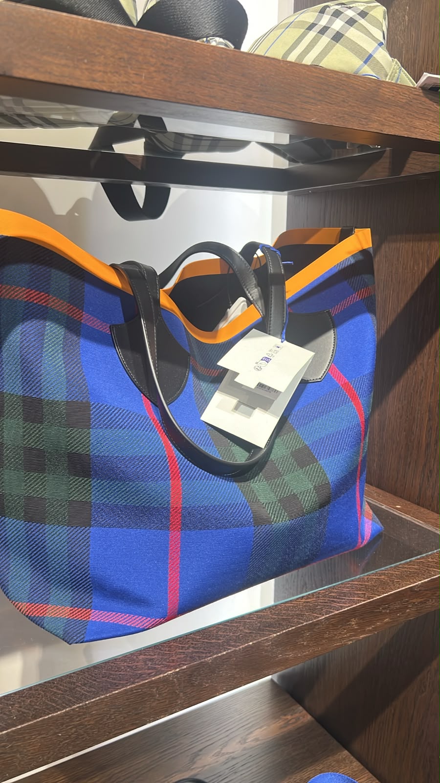 Reversible Check Tote Bag