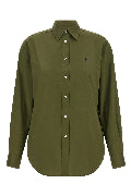 Logo embroidery cotton shirt