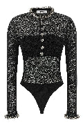 Openwork knitted bodysuit