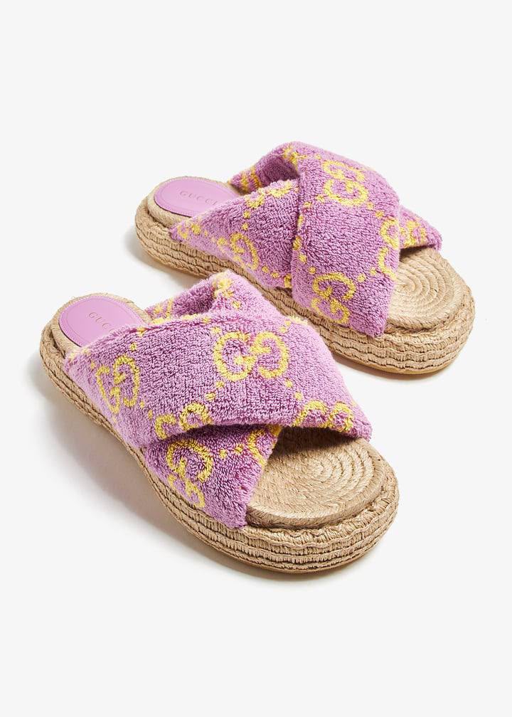 Women's GG Terry Cloth Espadrille Slides