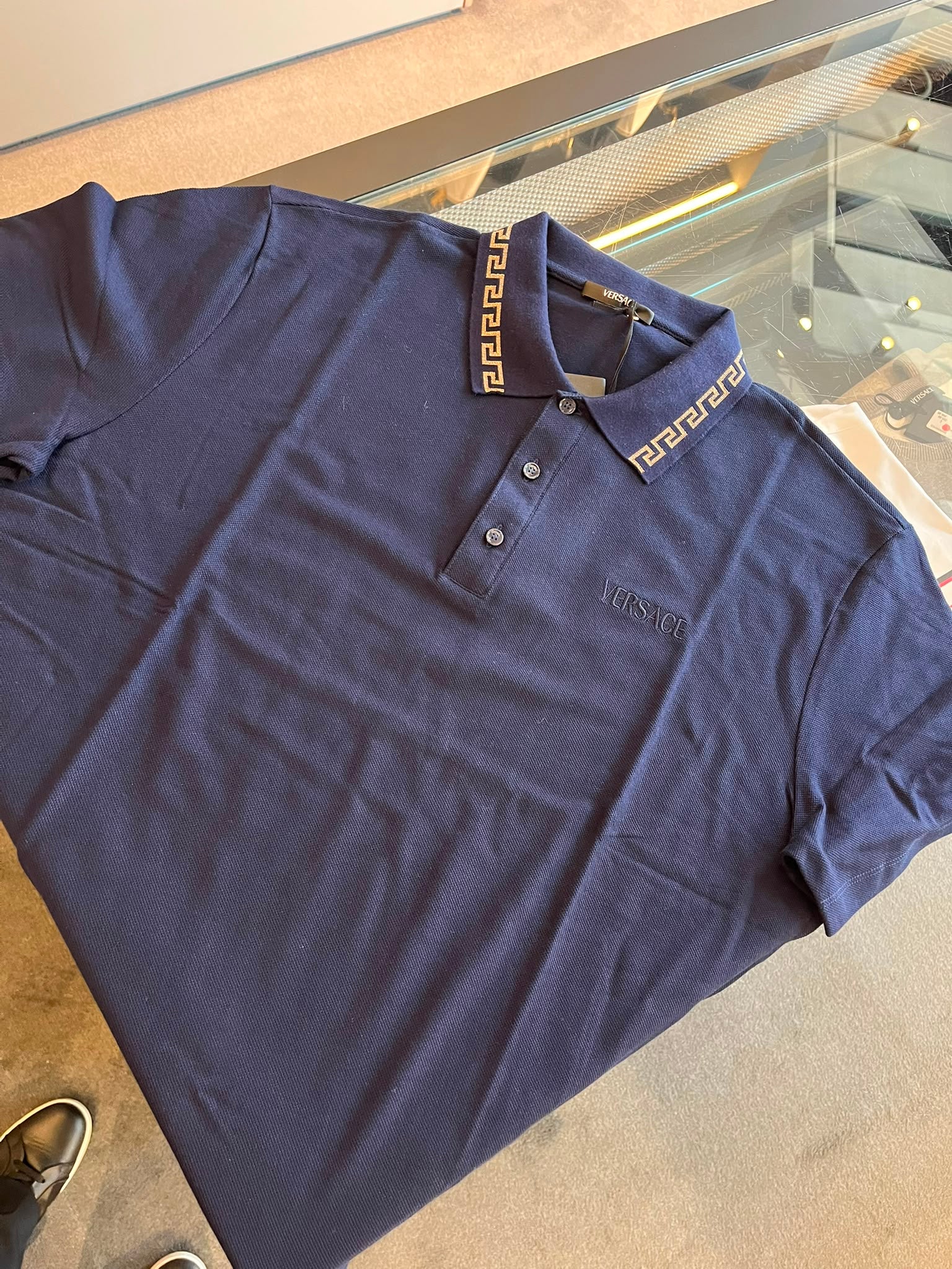 Greca Collar Polo Shirt