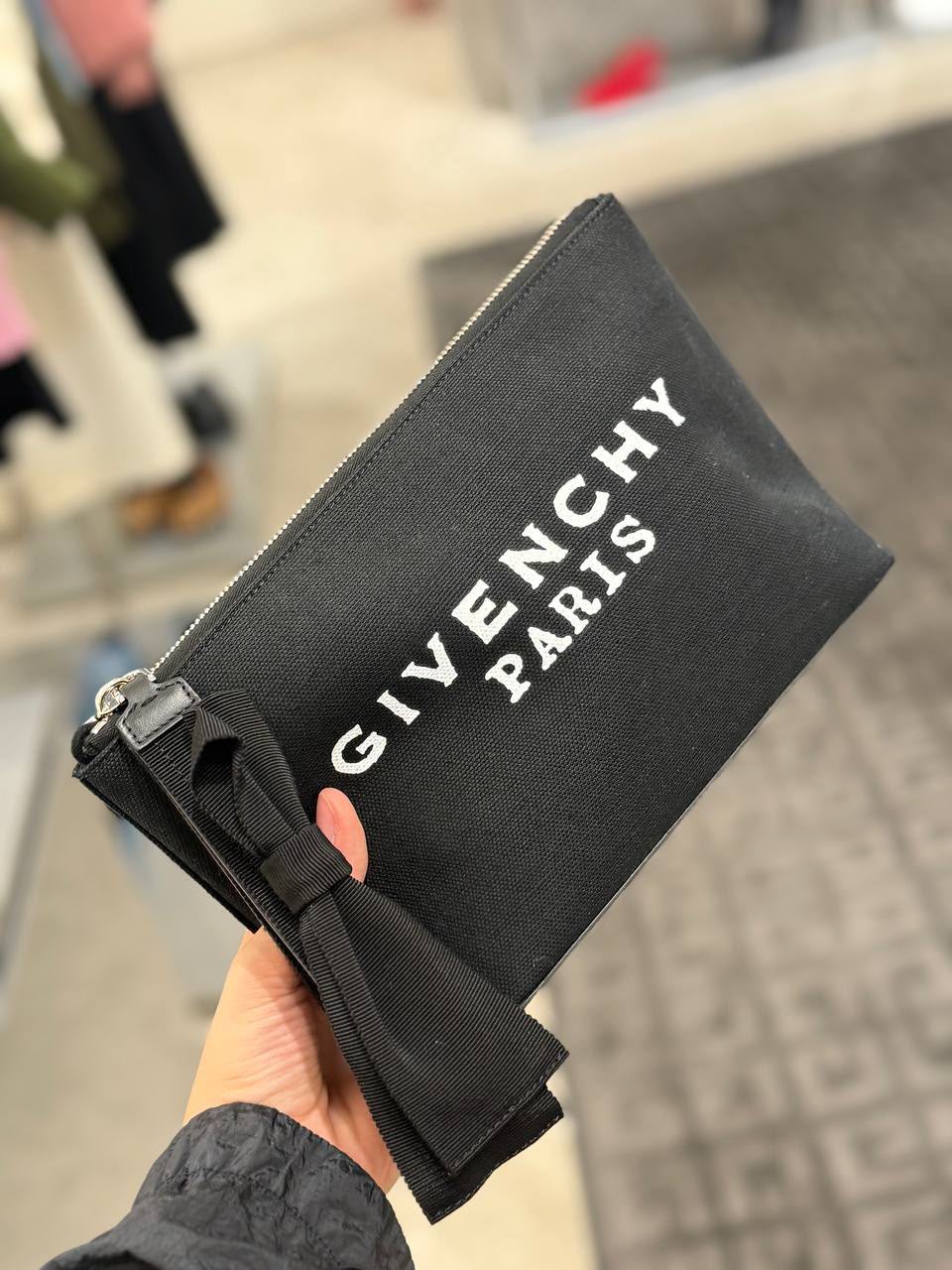 Paris Canvas Pouch with Bow