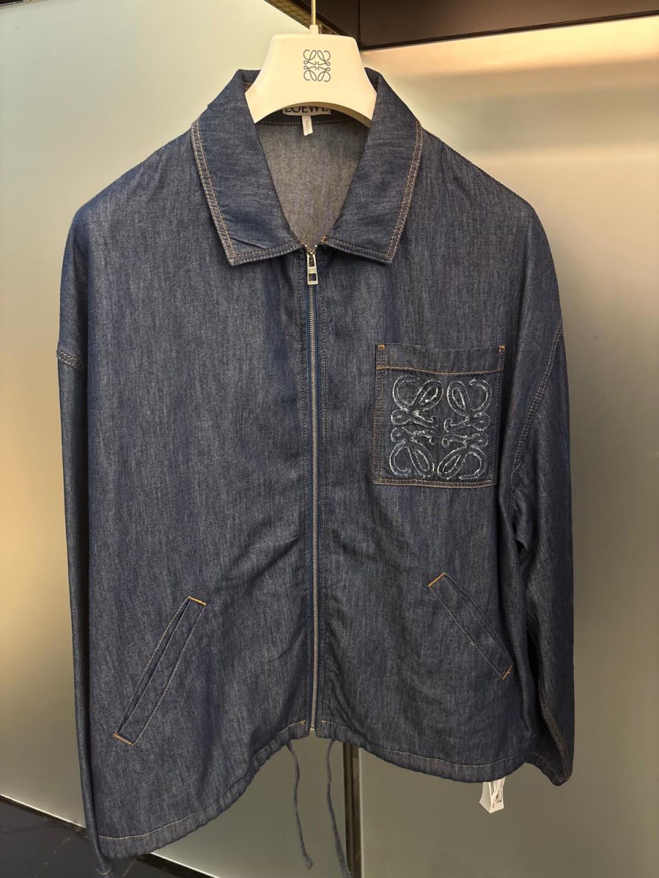 Anagram Zip Jacket in Denim