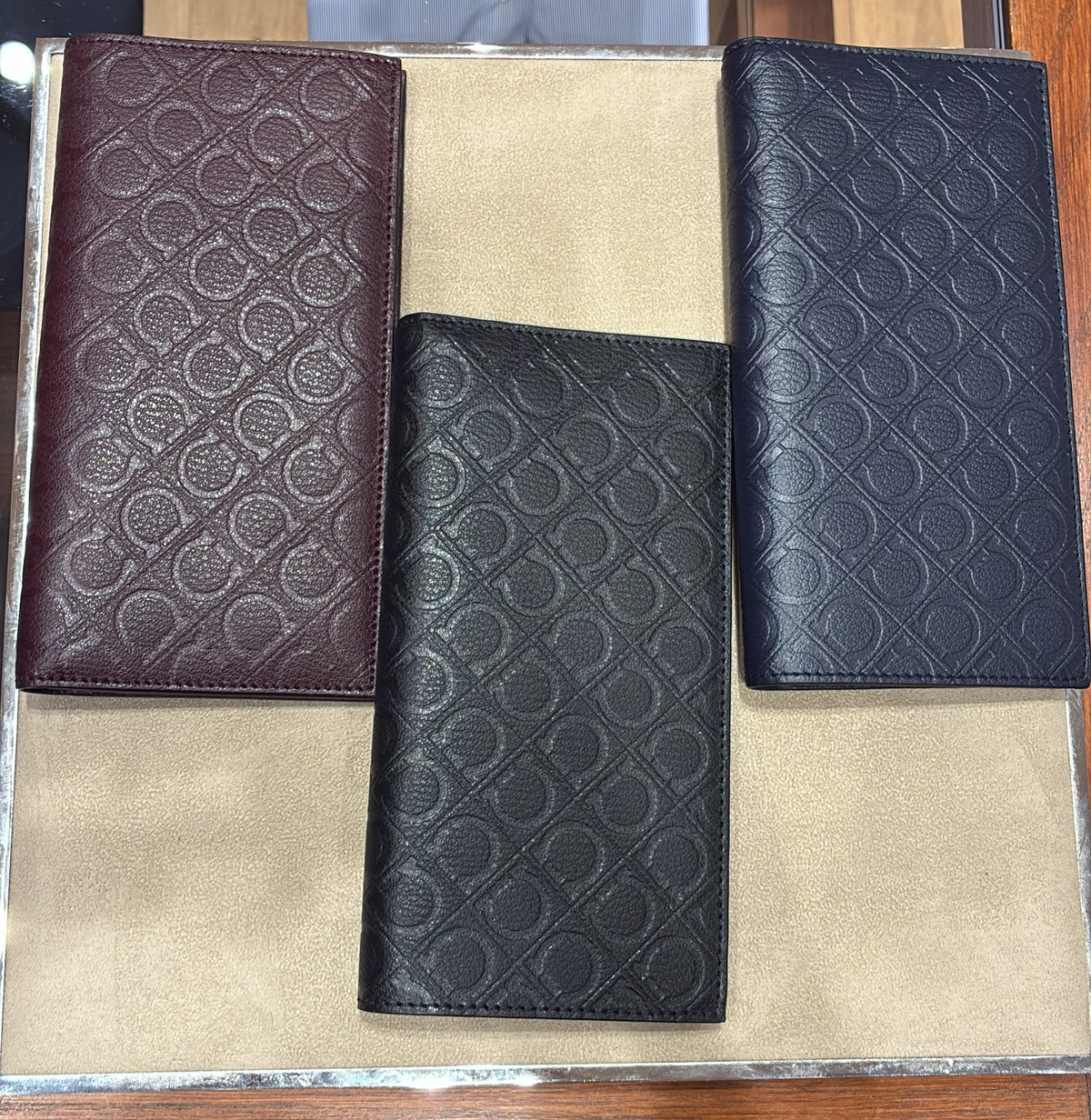 Gancini Embossed Long Wallet