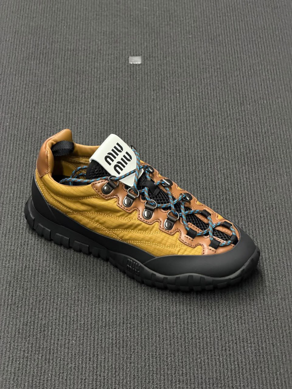 Technical Fabric and Leather Hiking Sneakers