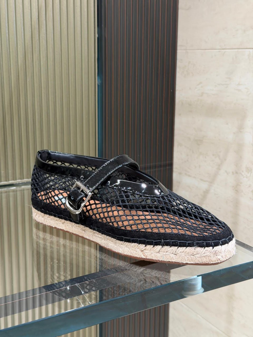 Mesh Mary Jane Espadrilles