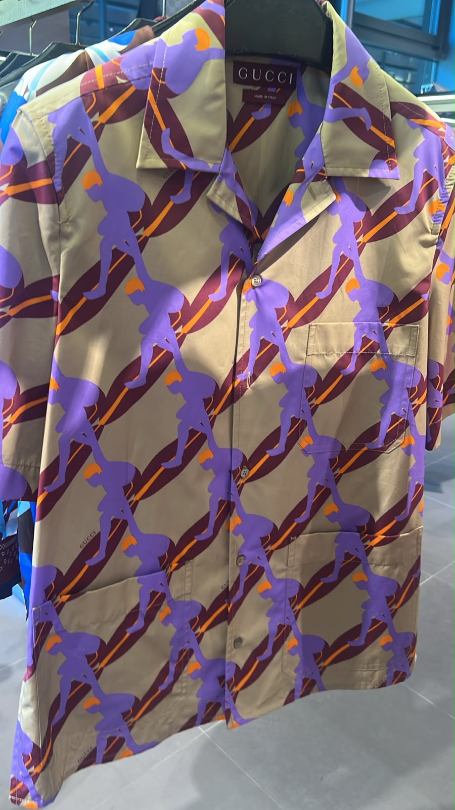 Flame Print Bowling Shirt