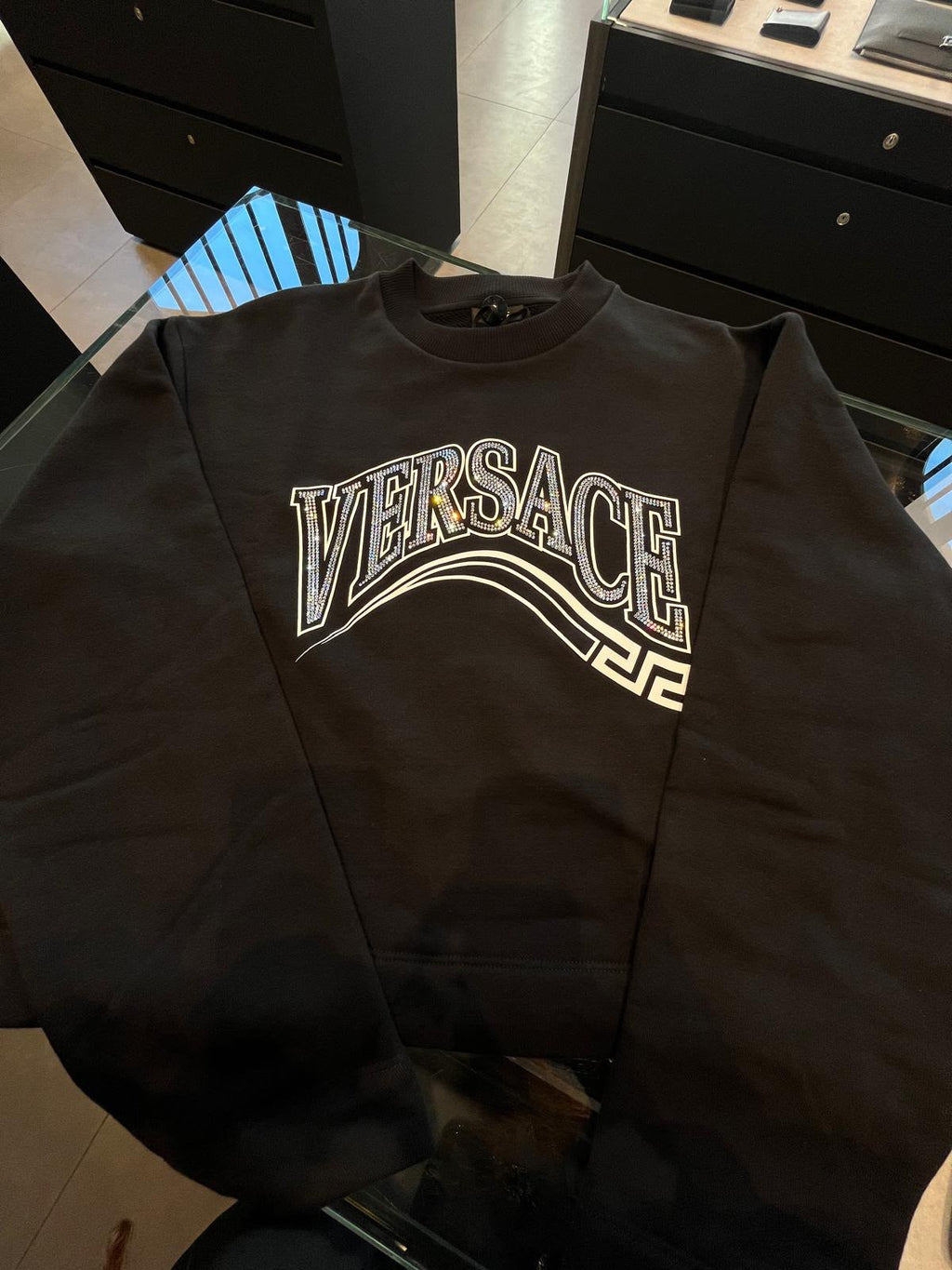 Rhinestone Logo Sweatshirt