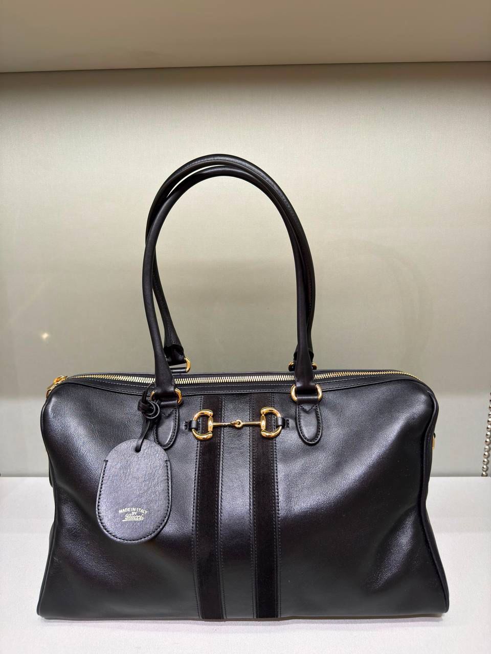Horsebit Top Handle Bag