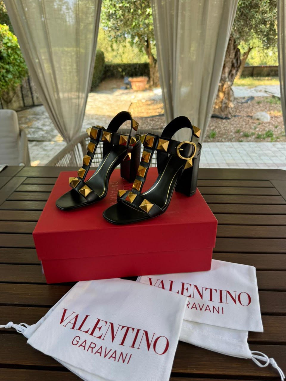 Roman Stud Block Heel Sandals