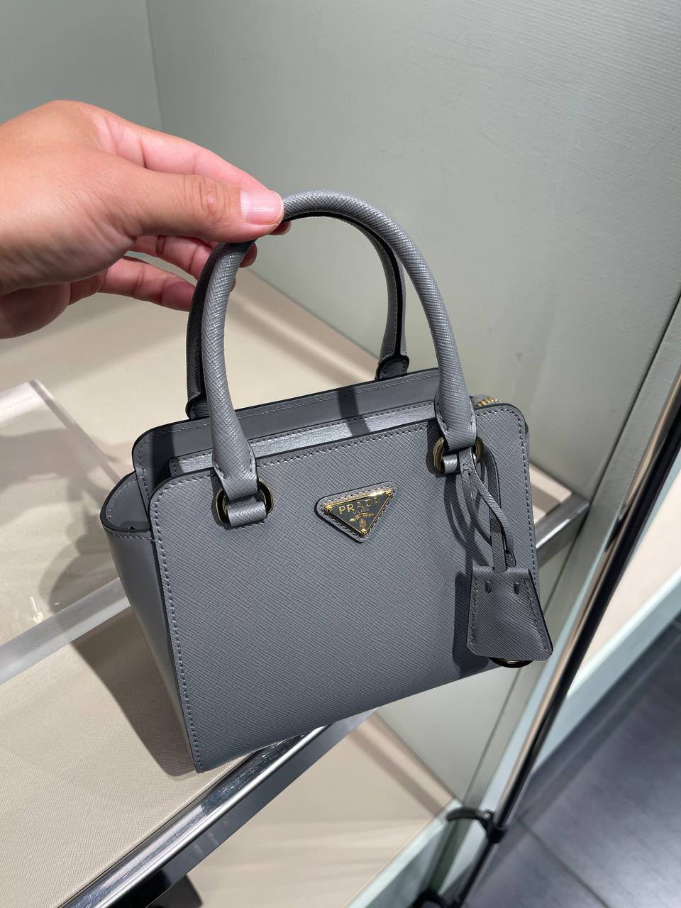 Saffiano Leather Small Tote Bag