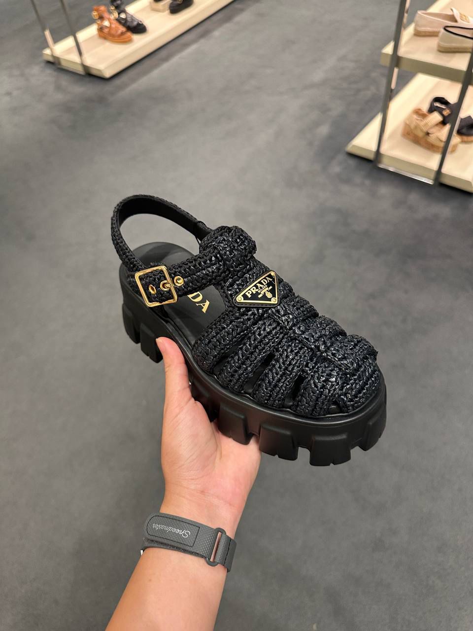 Woven Raffia Platform Sandals