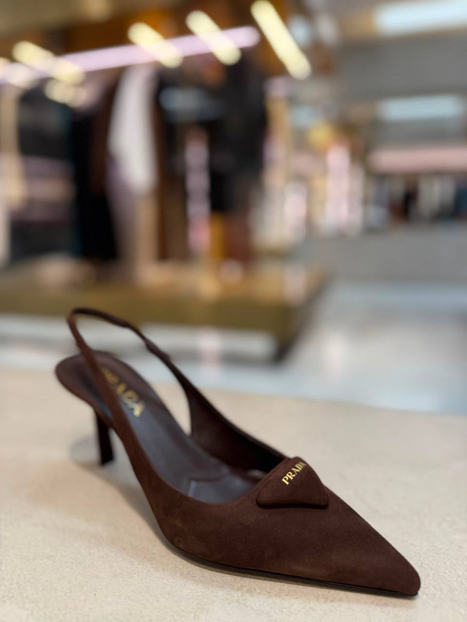 Suede Slingback Pumps