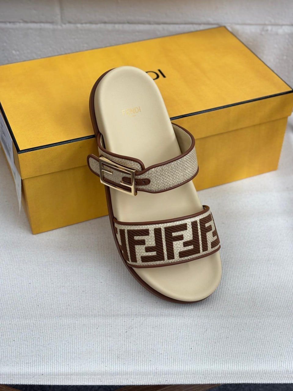 FF Logo Buckle Slides