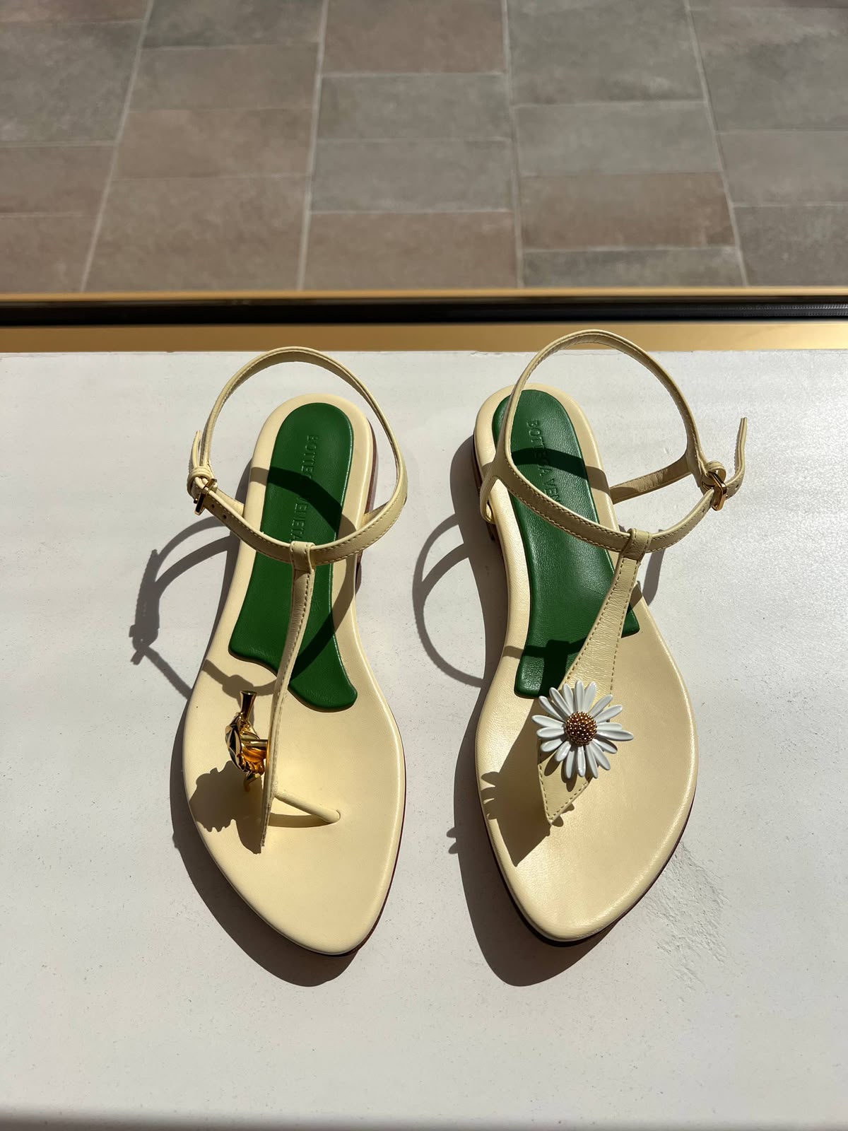 Flower Charm Thong Sandals
