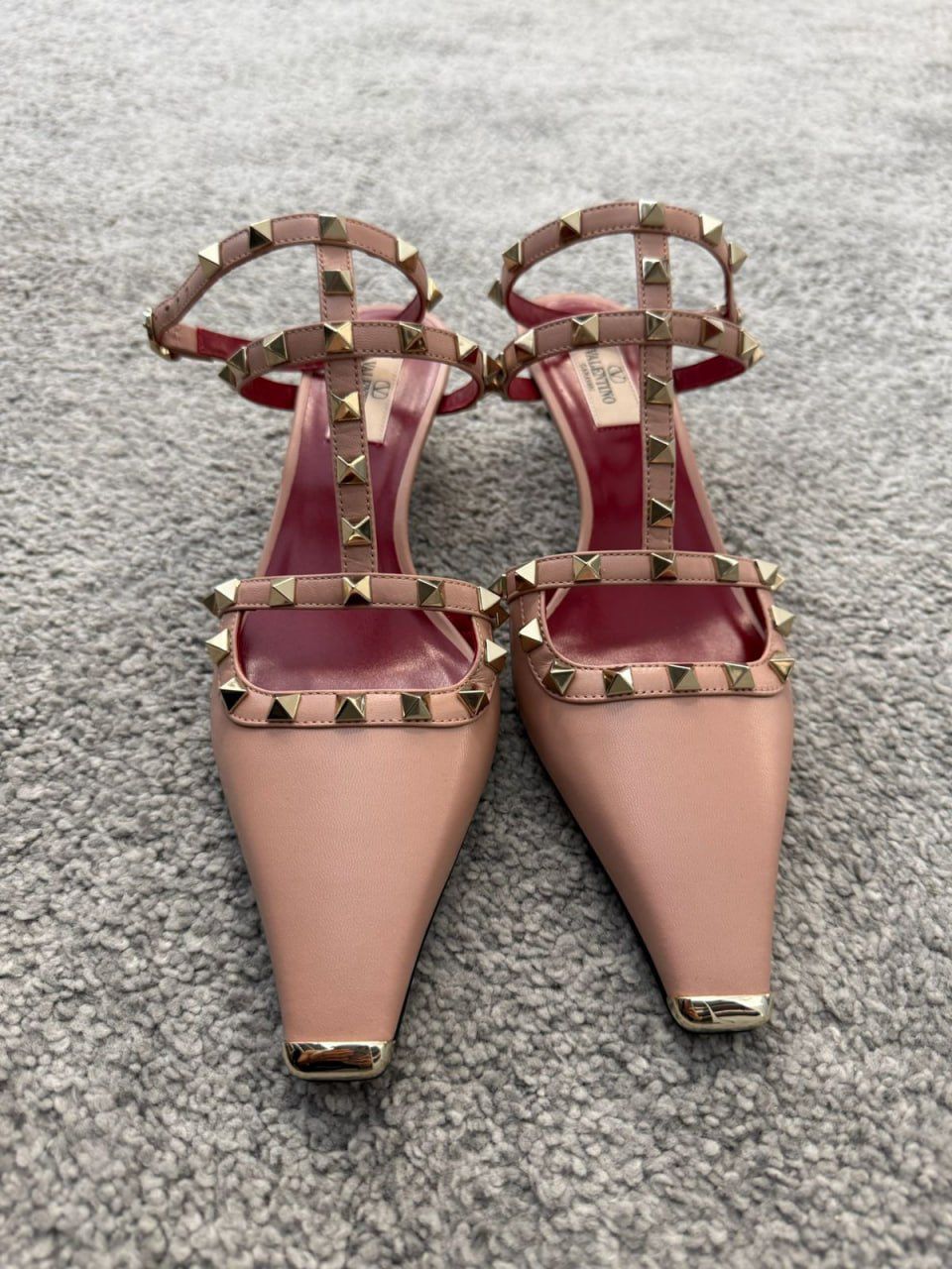 Valentino Garavani Rockstud Caged Kitten Heel Pumps