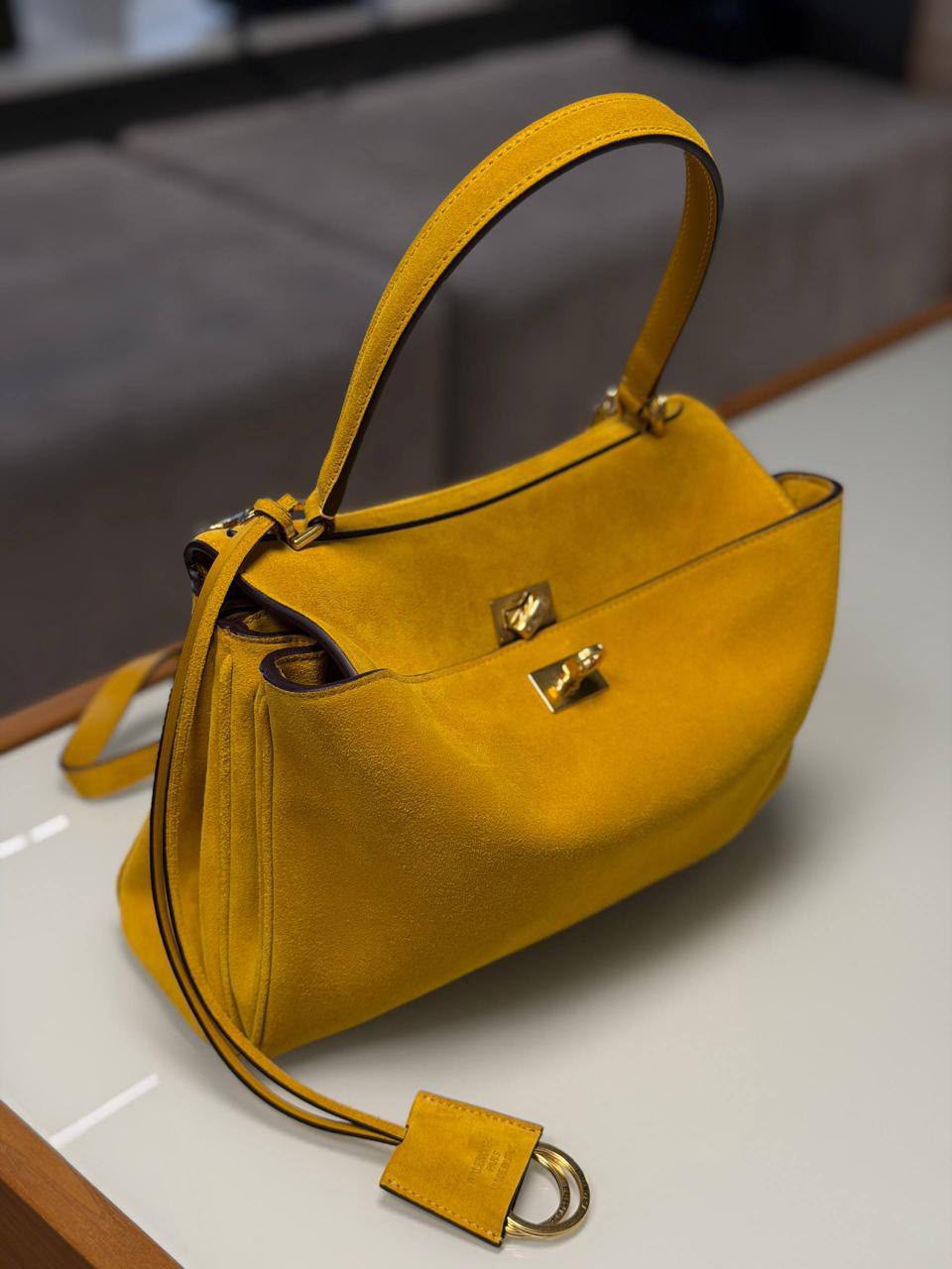 Hourglass Top Handle Bag