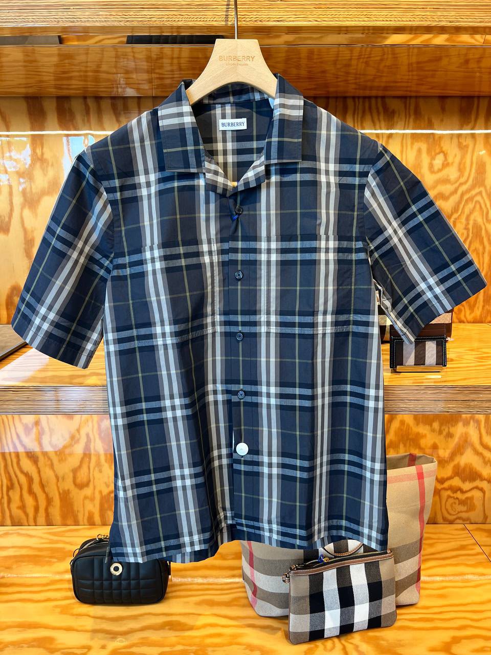 Check Cotton Short-sleeve Shirt