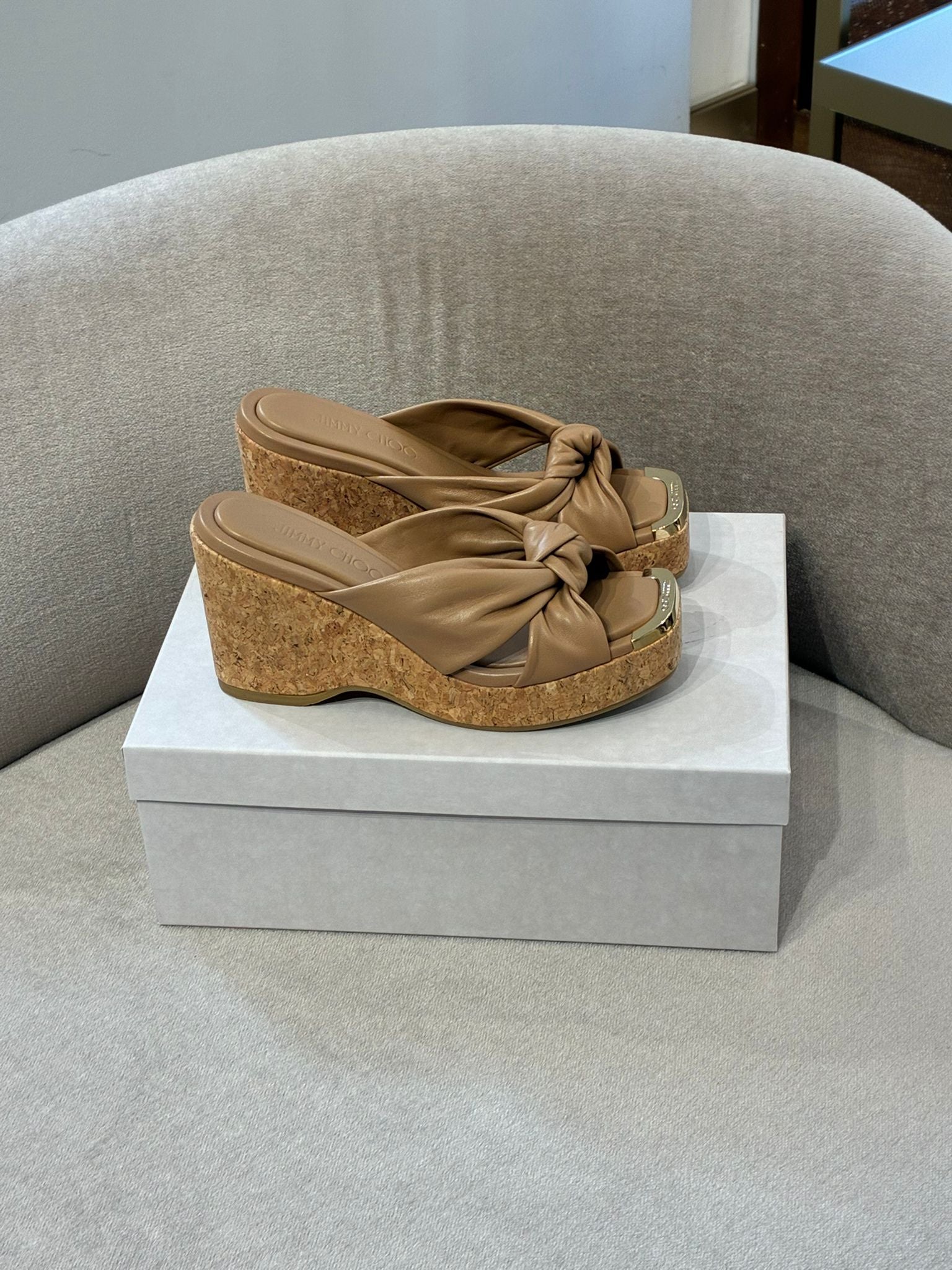 Dellena 100 Cork Wedge Sandals