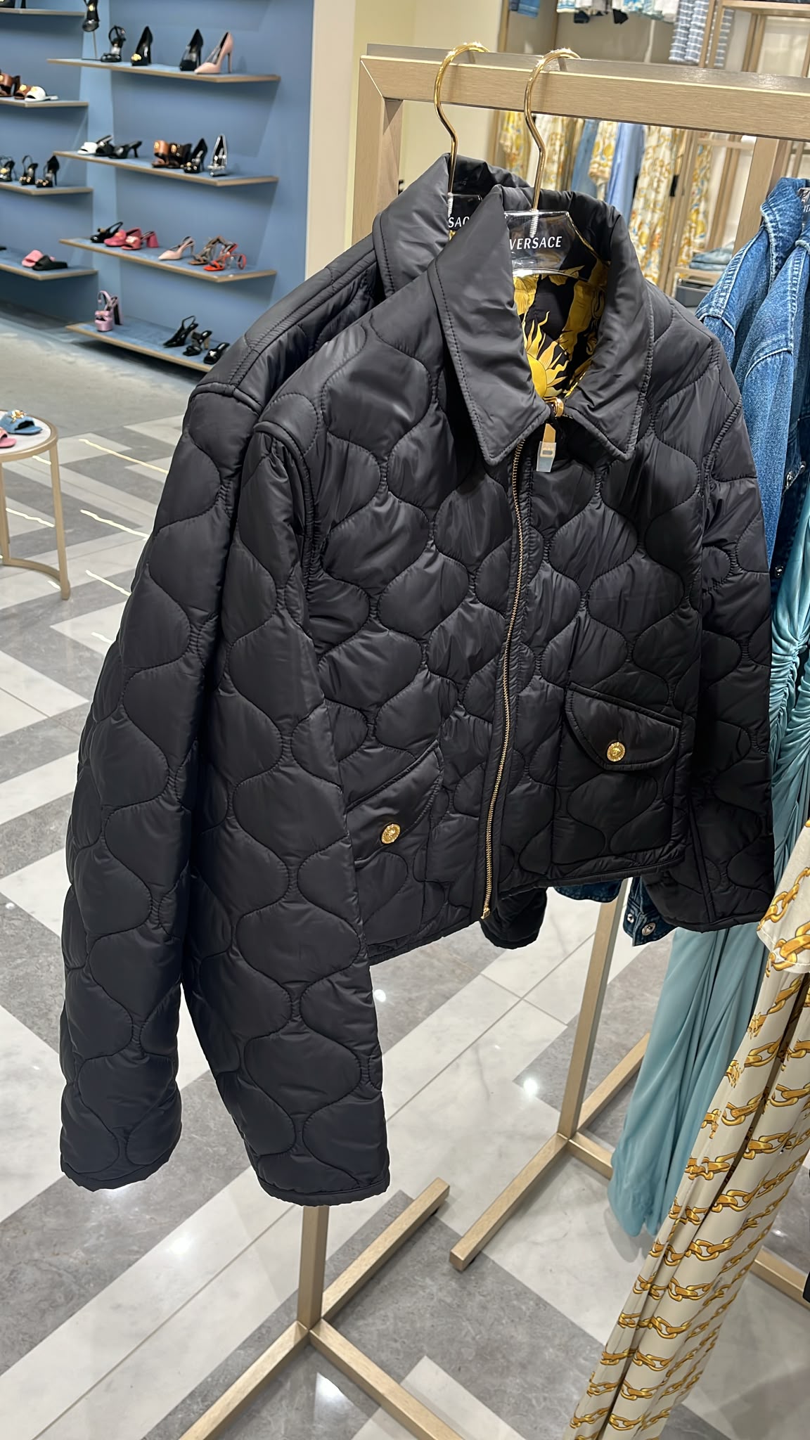Quilted Barocco Print Jacket