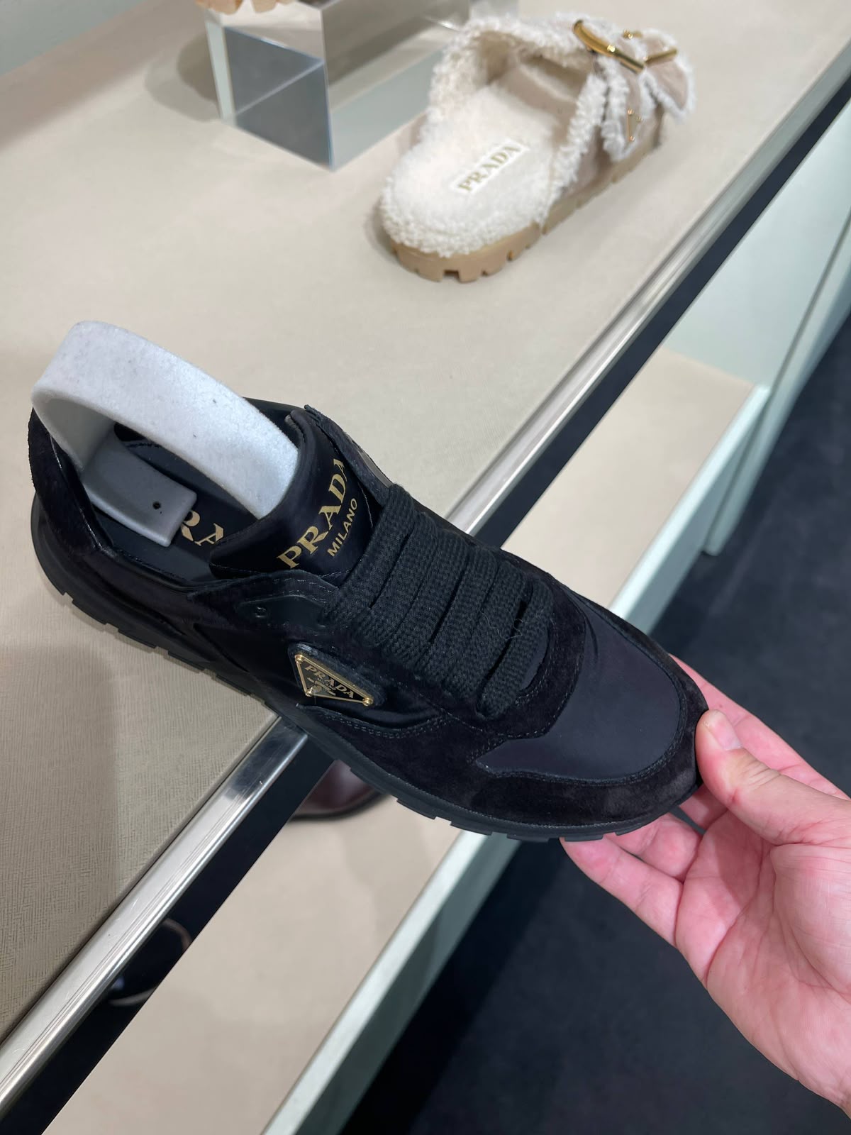 Downtown Suede and Re-Nylon Sneakers